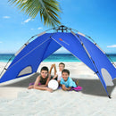 2-in-1 4 Person Instant Pop-up Waterproof Camping Tent-Blue by LJGDeals