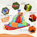 6-in-1 Pirate Ship Waterslide Kid Inflatable Castle with Water Guns and 735W Blower by LJGDeals