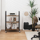 Foldable Rolling Cart with Storage Shelves for Kitchen-3-Tier by DirectDeals