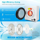 Compact Electric Tumble Laundry Dryer with Stainless Steel Tub-White by LJGDeals