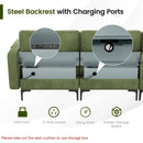 Modular L-shaped 4-Seat Sectional Sofa with Reversible Chaise and 2 USB Socket by LJGDeals