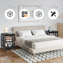 3-Tier Nightstand Sofa Side Table with Baffles and Round Corners by LJGDeals