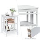 3-Tier Nightstand Sofa Side Table with Baffles and Round Corners by LJGDeals