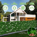 4 Pieces Expandable Faux Ivy Privacy Screen Fence Panel Pack with Flower by LJGDeals
