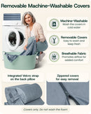 LX5 4-Piece Support for Shoulder & Upper Body Rest, Orthopedic Bed Wedge Pillow Set, Stone Navy with Aloe Vera