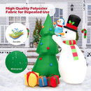 6 Feet Tall Inflatable Christmas Snowman and Tree Decoration Set with LED Lights by LJGDeals