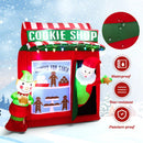 6.3 Feet Inflatable Gingerbread Cookie Shop with Santa Claus by DirectDeals