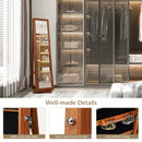 360° Rotatable 2-in-1 Lockable Jewelry Cabinet with Full-Length Mirror by LJGDeals