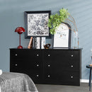 Freestanding 6-Drawer Dresser with Mental Knobs for Bedroom by LJGDeals