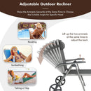 Adjustable Patio Folding Chaise Lounge Chair with Wheels by LJGDeals