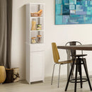 Bathroom Tall Freestanding Storage Cabinet with Open Shelves and Drawer-White by LJGDeals