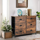 6 Fabric Drawers Storage Chest with Wooden Top by LJGDeals