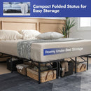 Full/King Size Folding Steel Platform Bed Frame for Kids and Adults by LJGDeals