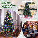 7.5 Feet Pre-Lit Artificial Spruce Christmas Tree with 550 Multicolor Lights for Festival by LJGDeals