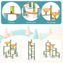 162 Pieces Bamboo Marble Run Educational Learning Toy Set