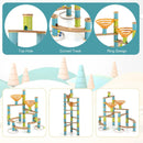 162 Pieces Bamboo Marble Run Educational Learning Toy Set by LJGDeals