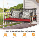 2-Person Rattan Hanging Porch Swing Chair by LJGDeals