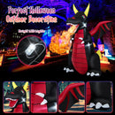 8 Feet Halloween Inflatable Fire Dragon Decoration with LED Lights by LJGDeals