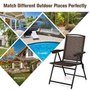 4 Pieces Folding Dining Chairs with Smooth Armrests and Sling Back by LJGDeals