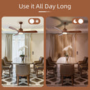 52 Inch Reversible Ceiling Fan with LED Light and Adjustable Temperature by LJGDeals