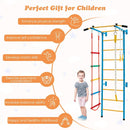 7 In 1 Kids Indoor Gym Playground Swedish Wall Ladder for Solid Wall-Yellow by LJGDeals