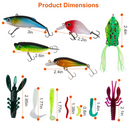 383Pcs Fishing Lures Tackle Box Bass Fishing Animated Lure Crankbaits Spinnerbaits Soft Plastic Worm Saltwater Freshwater Fishing Kit by GBruno Store