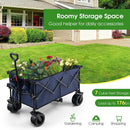 Folding Utility Garden Cart with Wide Wheels and Adjustable Handle by LJGDeals