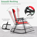 Outdoor Patio Camping Lightweight Folding Rocking Chair with Footrest by LJGDeals