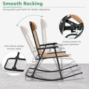 Outdoor Patio Camping Lightweight Folding Rocking Chair with Footrest by LJGDeals