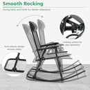 Outdoor Patio Camping Lightweight Folding Rocking Chair with Footrest by LJGDeals