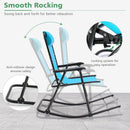 Outdoor Patio Camping Lightweight Folding Rocking Chair with Footrest by LJGDeals