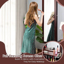 Lockable Wall Door Mounted Mirror Jewelry Cabinet w/LED Lights by LJGDeals