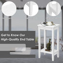 Set of 2 Versatile 2-Tier End Table with Storage Shelf by LJGDeals