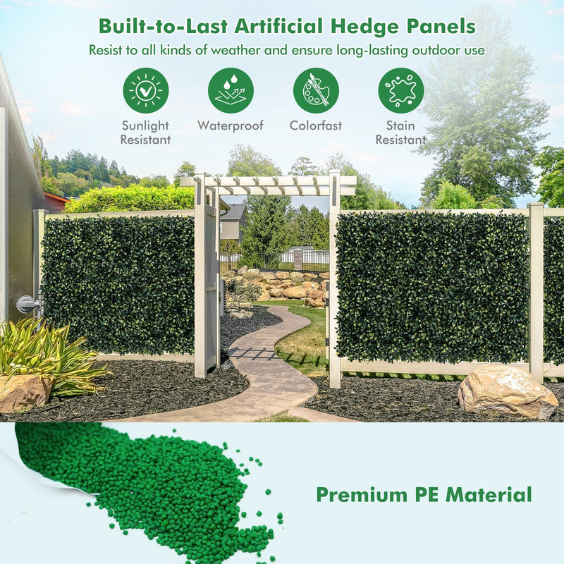 12 Pieces Artificial Peanut Leaf Hedges Panels, photo 2 of 8