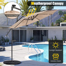 10 Feet Patio Solar Powered Cantilever Umbrella with Tilting System by LJGDeals