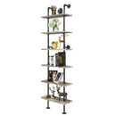 6-Tier Industrial Wall Mounted Pipe Shelves by LJGDeals