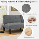 Convertible Folding Futon Sofa Bed with 6-Position Adjustable Backrest-Gray by LJGDeals