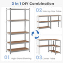 35.5 x 71 Inch Adjustable 5-Layer 2000 lbs Capacity Tool Shelf-Silver by DirectDeals