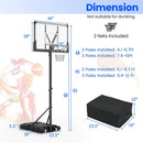 Portable Basketball Hoop Outdoor Basketball Goal System Adjustable for Kids Teens Adults by LJGDeals