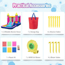 Inflatable Bounce House 4-in-1 Kids Princess-themed Bouncer Blow-up Bouncy Castle with 480 Blower by LJGDeals