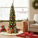 5/6/7/8/9 Feet Pre-lit Pencil Artificial Christmas Tree with 150/180/200//300/400 Warm White LED Lights by LJGDeals