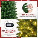 5/6/7/8/9 Feet Pre-lit Pencil Artificial Christmas Tree with 150/180/200//300/400 Warm White LED Lights by LJGDeals