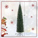 5/6/7/8/9 Feet Pre-lit Pencil Artificial Christmas Tree with 150/180/200//300/400 Warm White LED Lights by LJGDeals