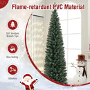 5/6/7/8/9 Feet Pre-lit Pencil Artificial Christmas Tree with 150/180/200//300/400 Warm White LED Lights by DirectDeals