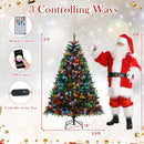 5/6/7/8 FT Artificial Christmas Tree with LED Lights and Remote APP Control