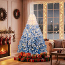 5/6/7/8 FT Artificial Christmas Tree with Warm White LED Lights and 8 Modes by LJGDeals