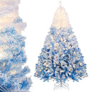 5/6/7/8 FT Artificial Christmas Tree with Warm White LED Lights and 8 Modes by LJGDeals