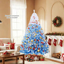 5/6/7/8 FT Artificial Christmas Tree with Warm White LED Lights and 8 Modes by LJGDeals