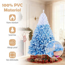 5/6/7/8 FT Artificial Christmas Tree with Warm White LED Lights and 8 Modes by LJGDeals