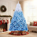 5/6/7/8 FT Artificial Christmas Tree with Warm White LED Lights and 8 Modes by LJGDeals